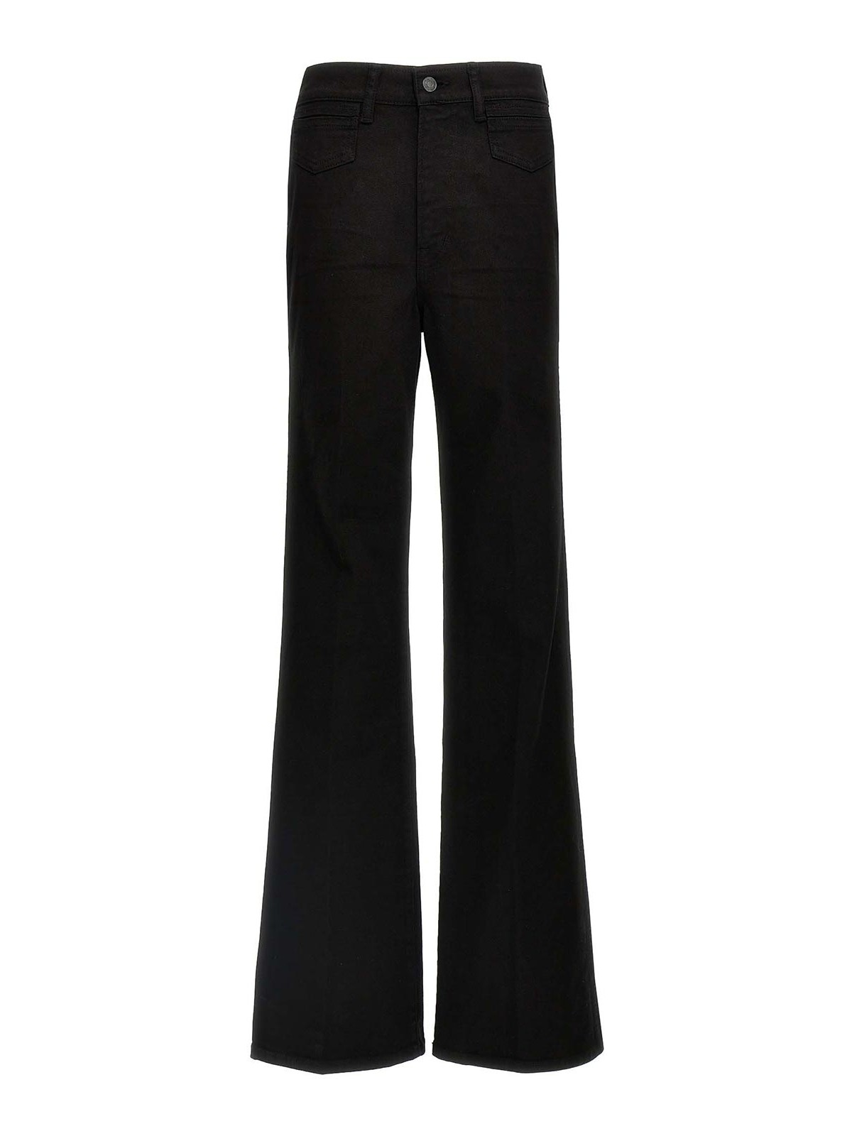 Stretch Twill Denim Wide Flare Jeans