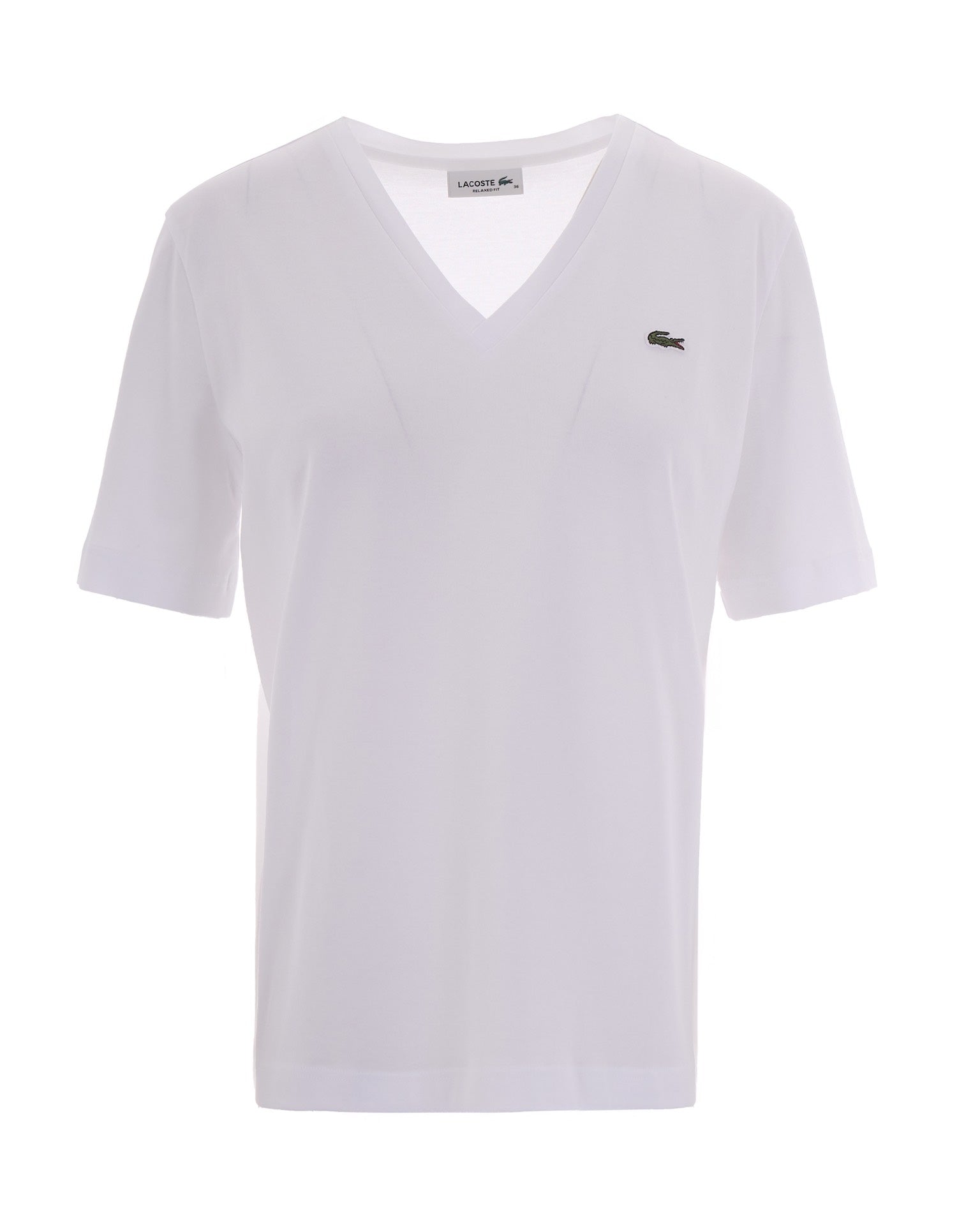 V-Neck Cotton T-Shirt — White