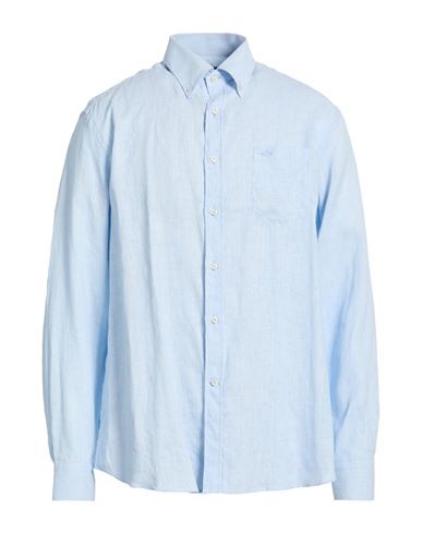 Man Shirt Sky blue Size 16 Linen