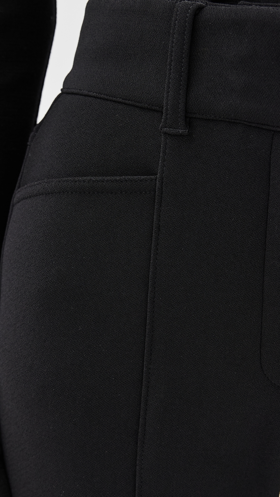 Kalea Pants in Compact Stretch Crepe Black