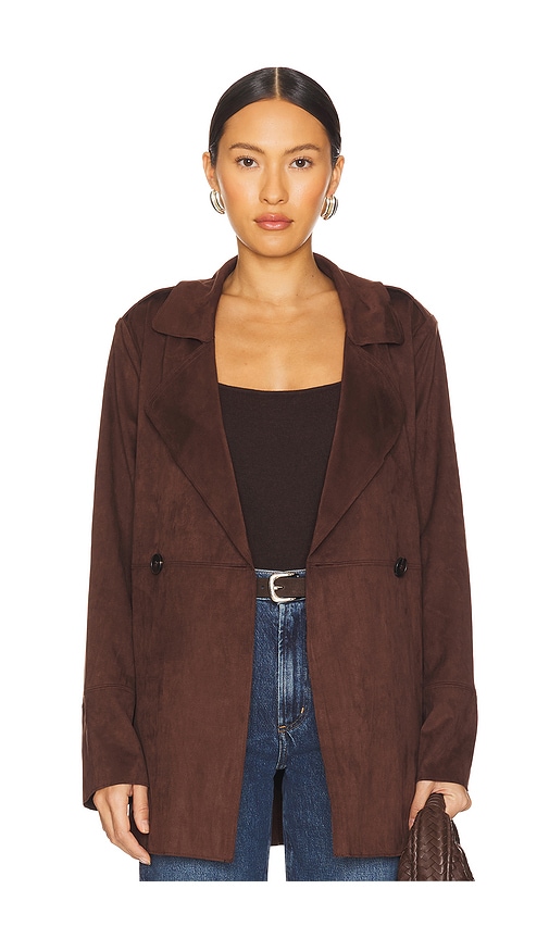 Lovers and Friends Faux Suede Lana Jacket in Brown.  XS. Also in L, M, S