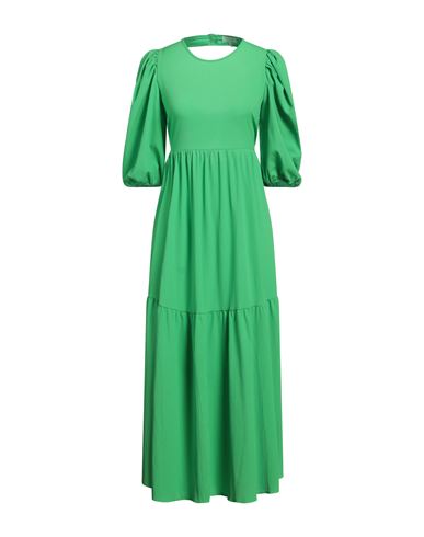 Woman Midi dress Green Size 6 Polyester, Elastane