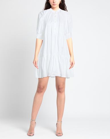 Woman Mini dress White Size 10 Cotton