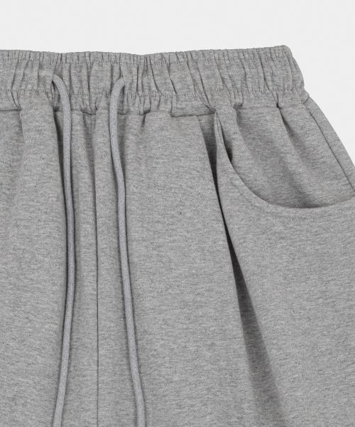 Soft Mesh Sweat Bermuda Pants Gray