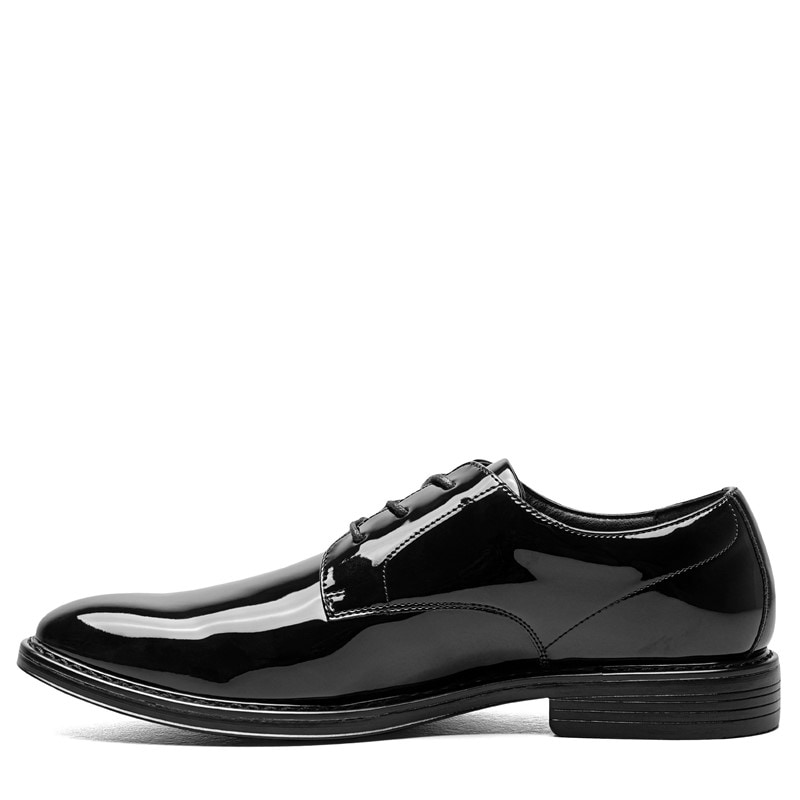 Men's Centro Formal Flex Plain Toe Oxford Shoes (Black Patent)