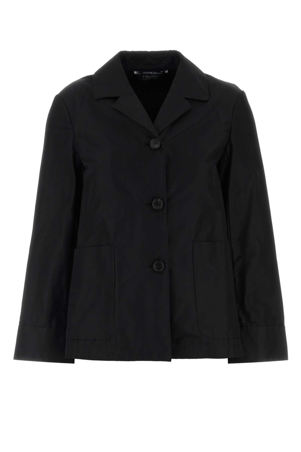 Cotton-Polyester Blend Jacket — Black