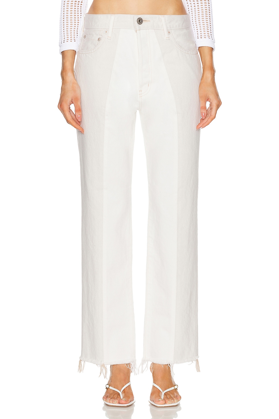 Moussy Vintage Raintrec Straight Jeans in White. -  32 also in 26, 28
