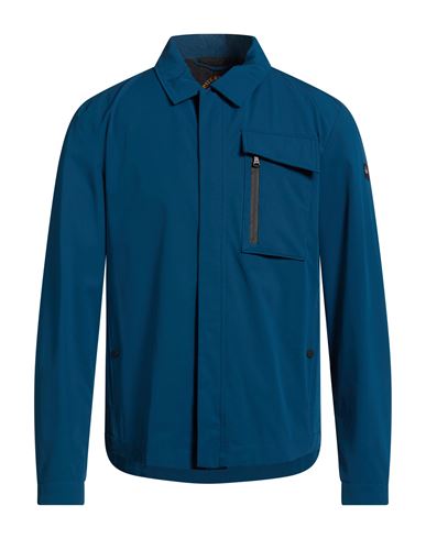 Man Jacket Blue Size L Polyester, Elastane