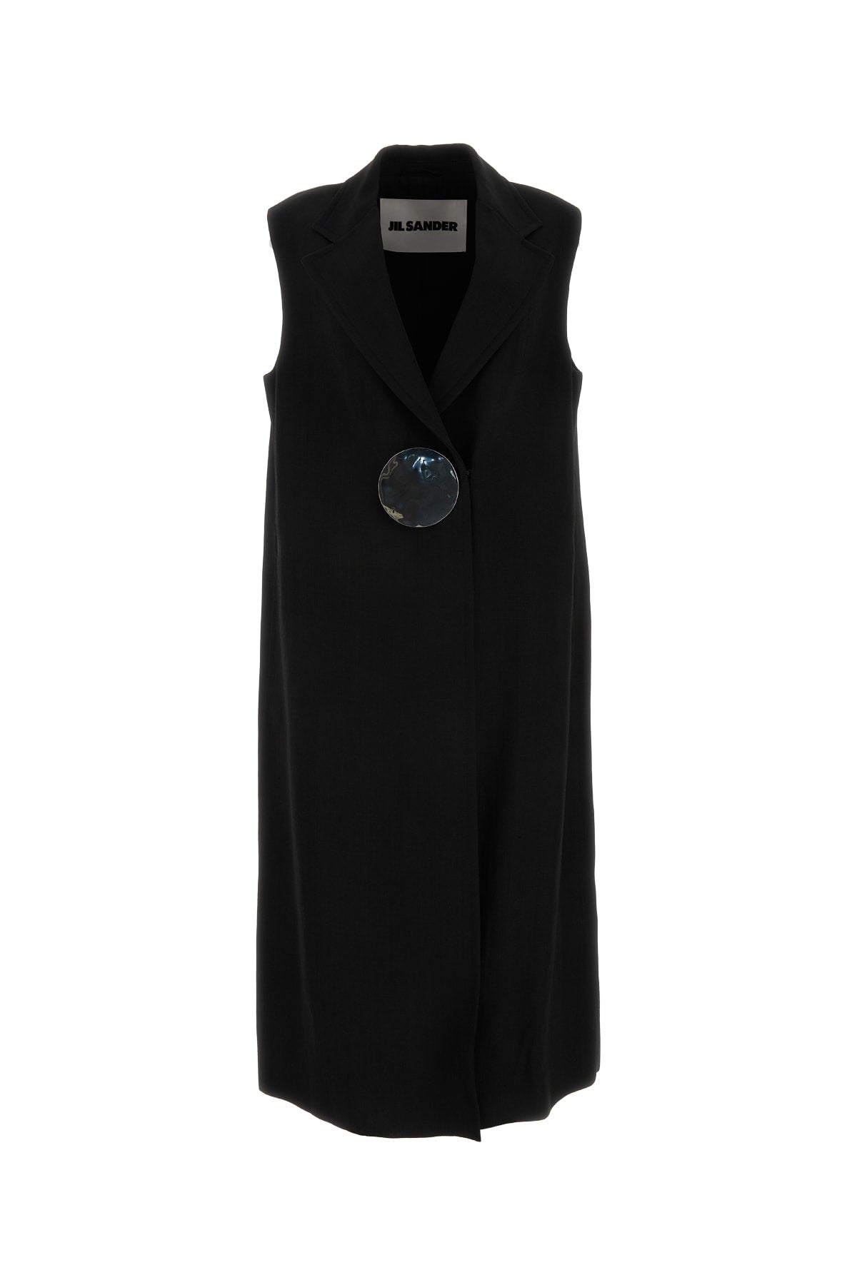 Viscose-Silk Trench Coat — Black