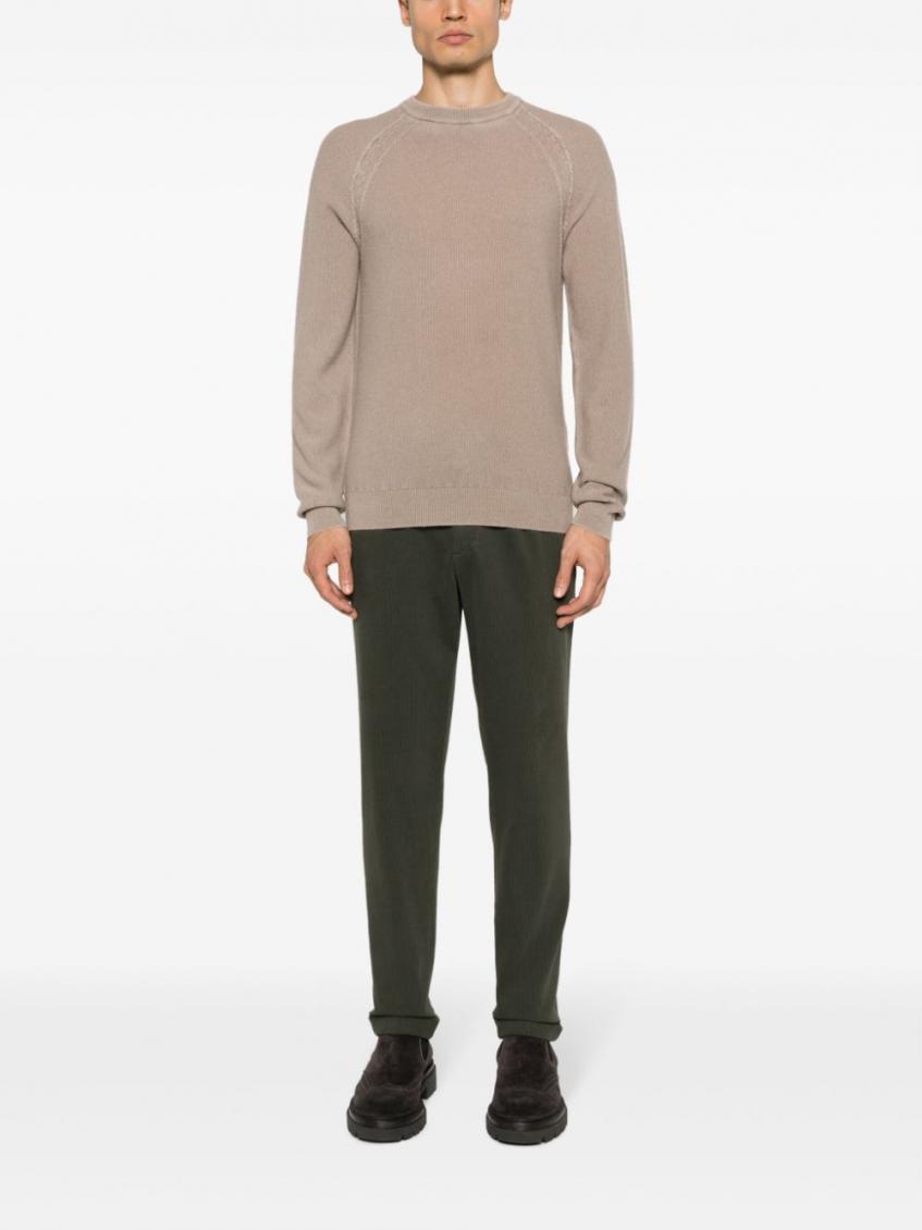 Olive Cotton Trousers