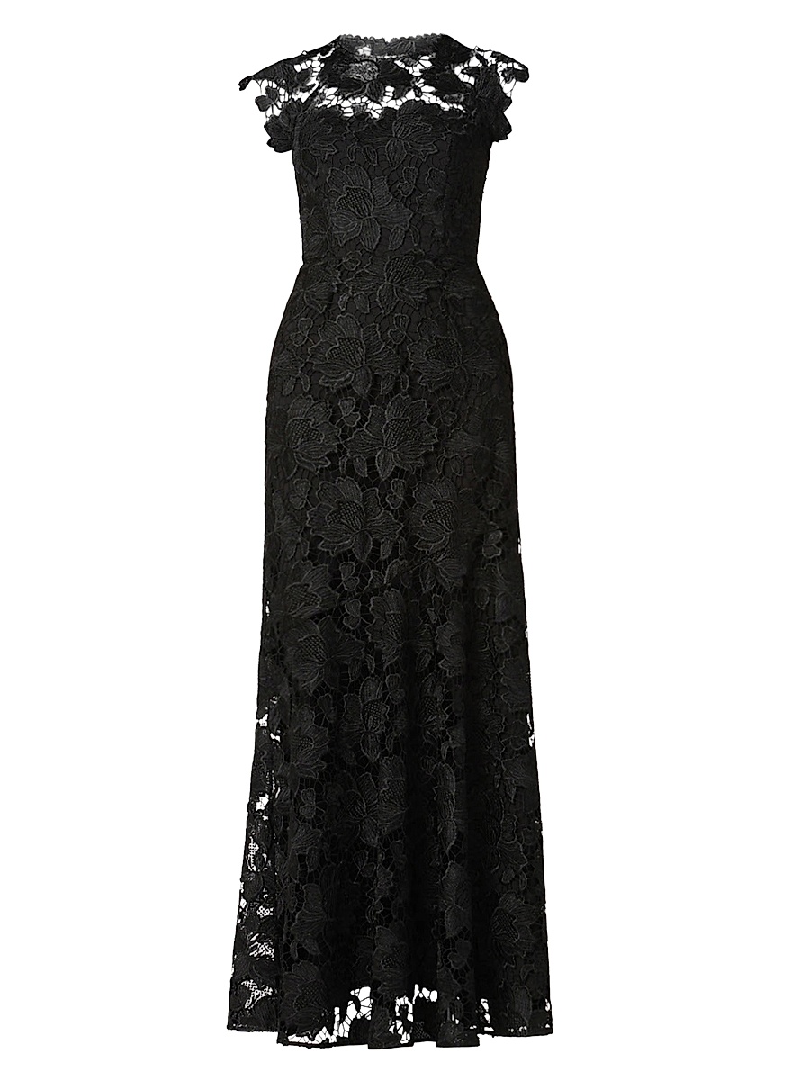 Women's Raven Lace Maxi Dress - Jet