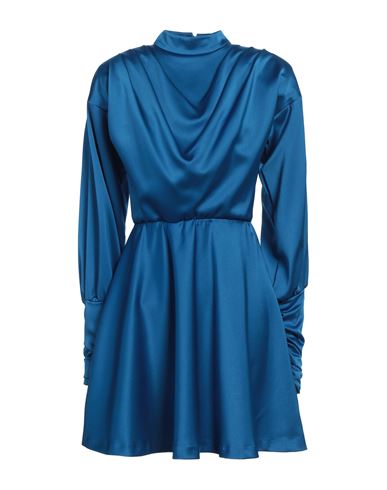 Woman Mini dress Blue Size M PES