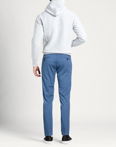 Man Pants Slate blue Size 30 Cotton, Elastane