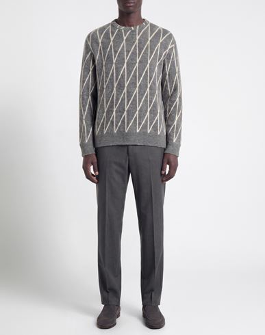 Man Sweater Grey Size 40 Cashmere, Synthetic fibers, Silk, Alpaca wool, Wool