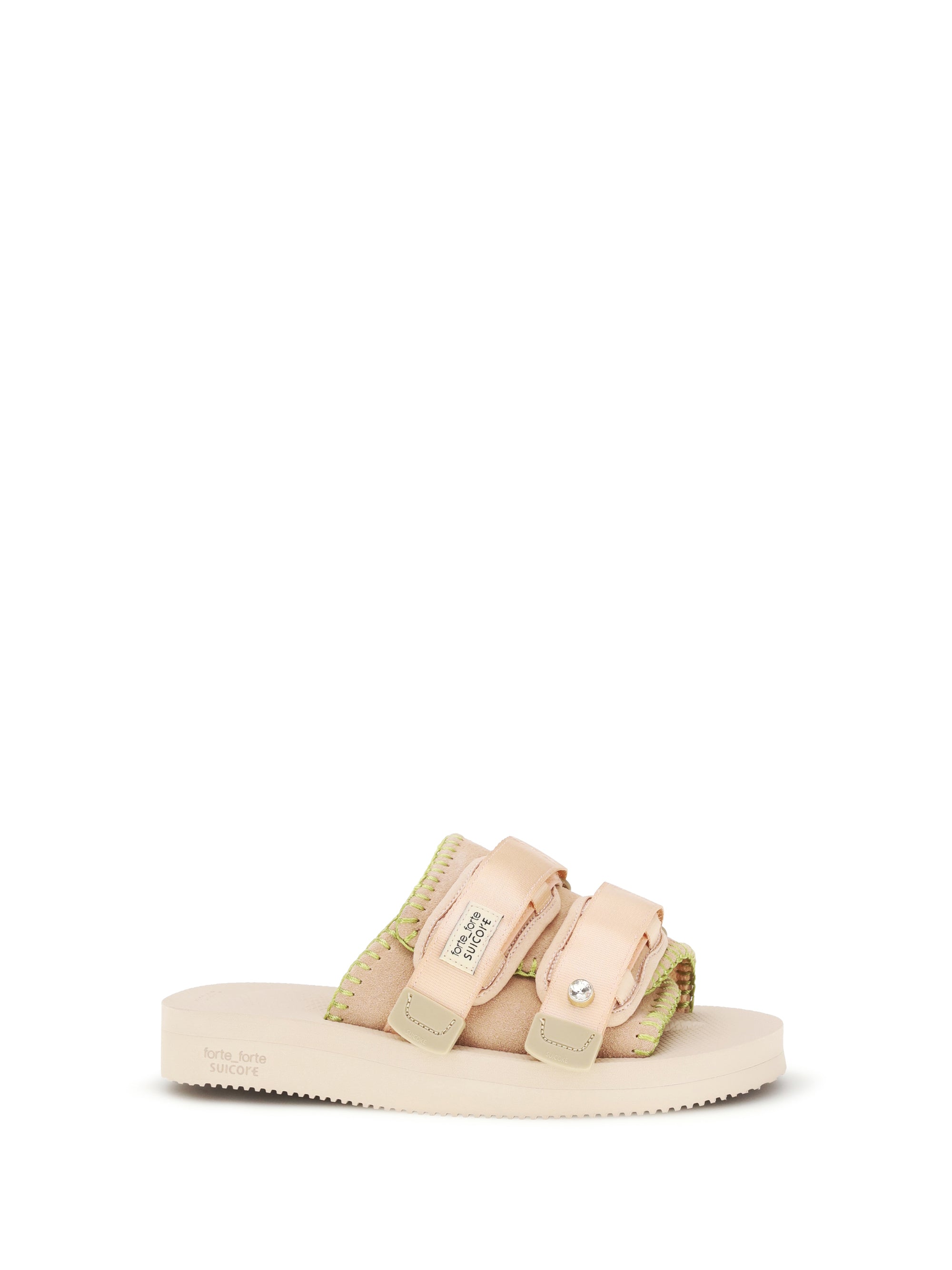 Double-Strap Sandals — Beige