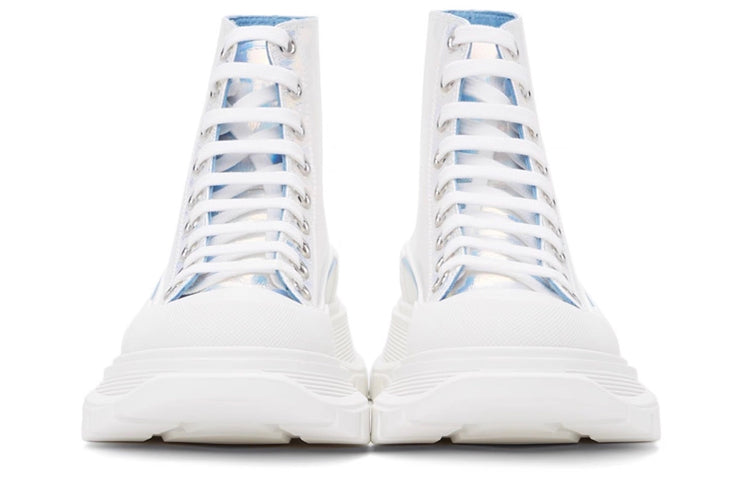 (WMNS) Silver Holographic Tread Slick Platform High Sneakers 'White Multi'
