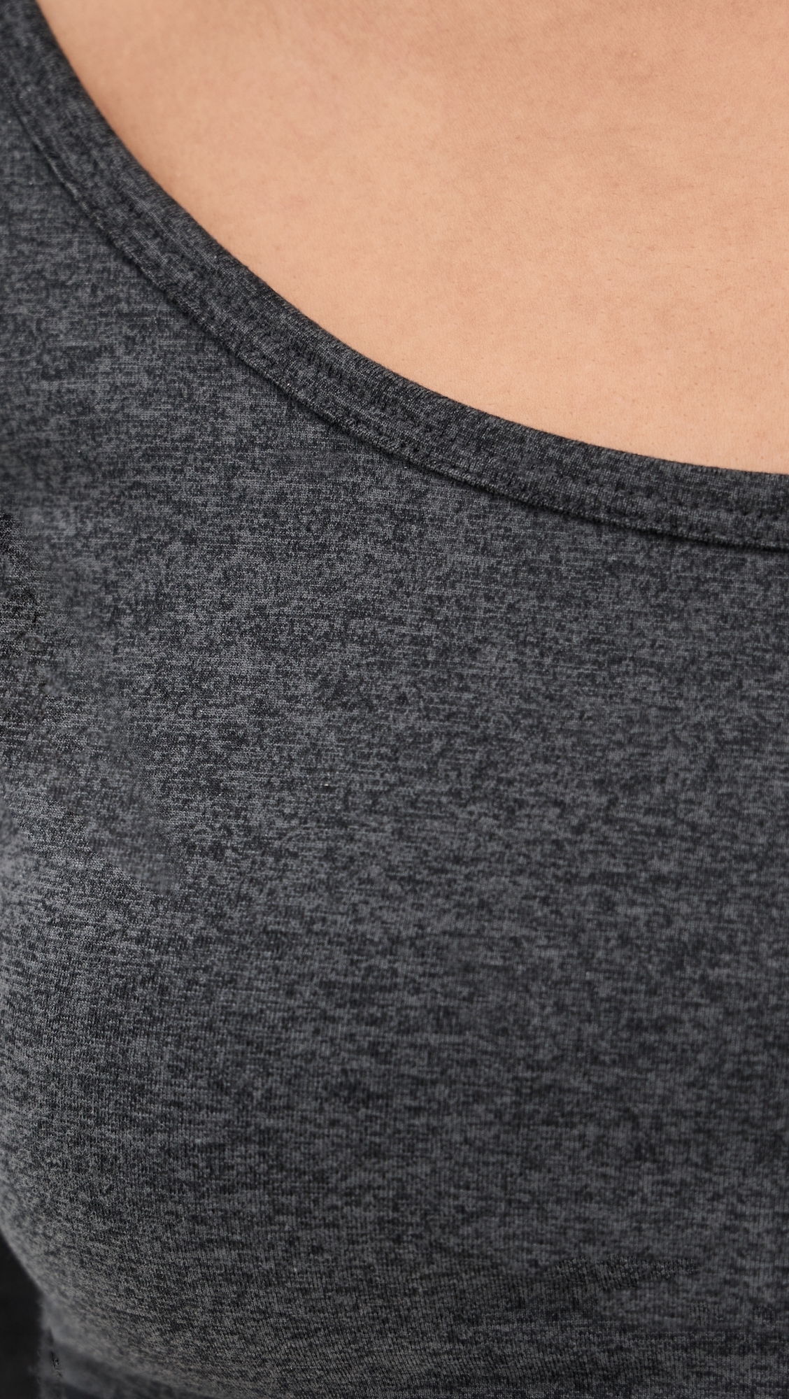 The City Crop Shirt Charcoal Heather/Black