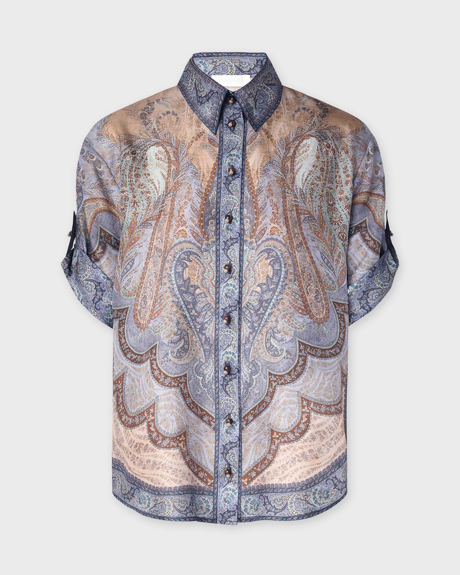 Zimmermann Shirt Wanderlust Short Sleeve Blue 1