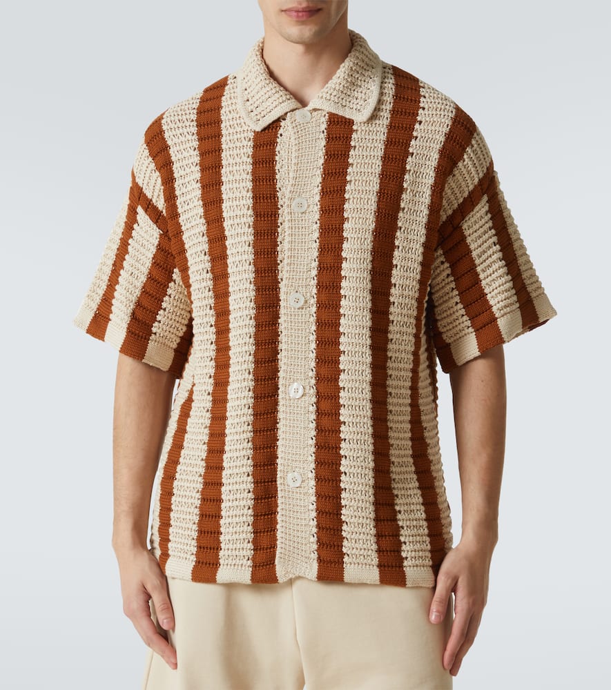 Thomas crochet cotton bowling shirt