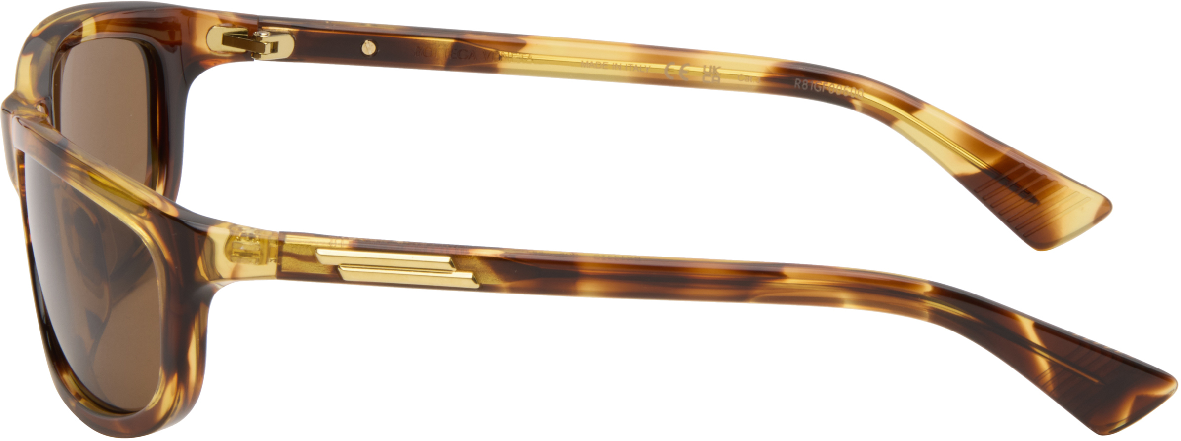 Brown Slim Ribbon Rectangular Sunglasses