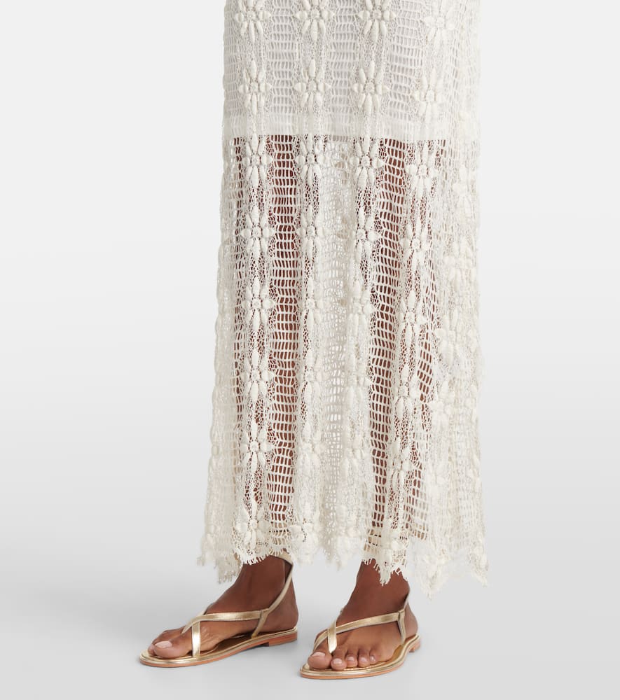 Talia floral cotton-blend lace maxi dress