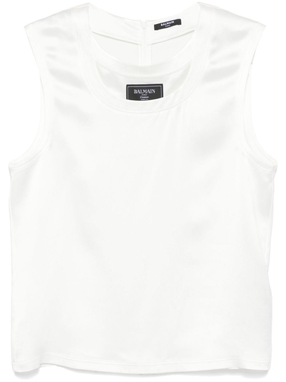 Satin tank top - White
