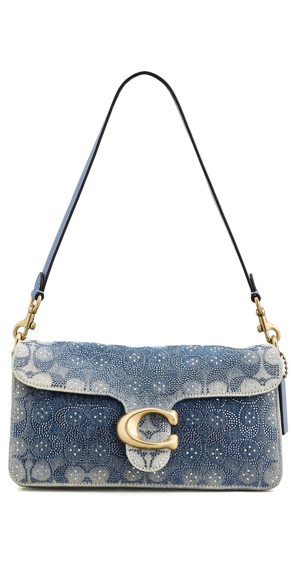 Soft Crystal Signature Denim Tabby Shoulder Bag 26 Denim One Size