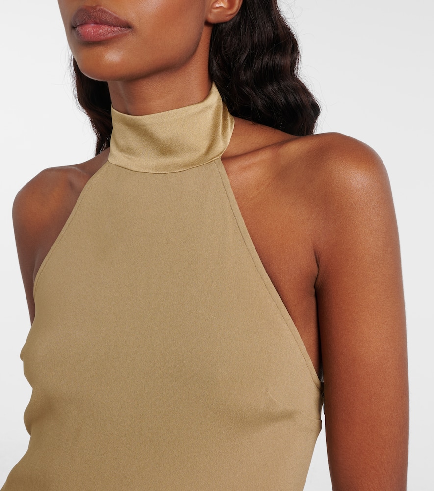 Berlin fringed crêpe cady gown
