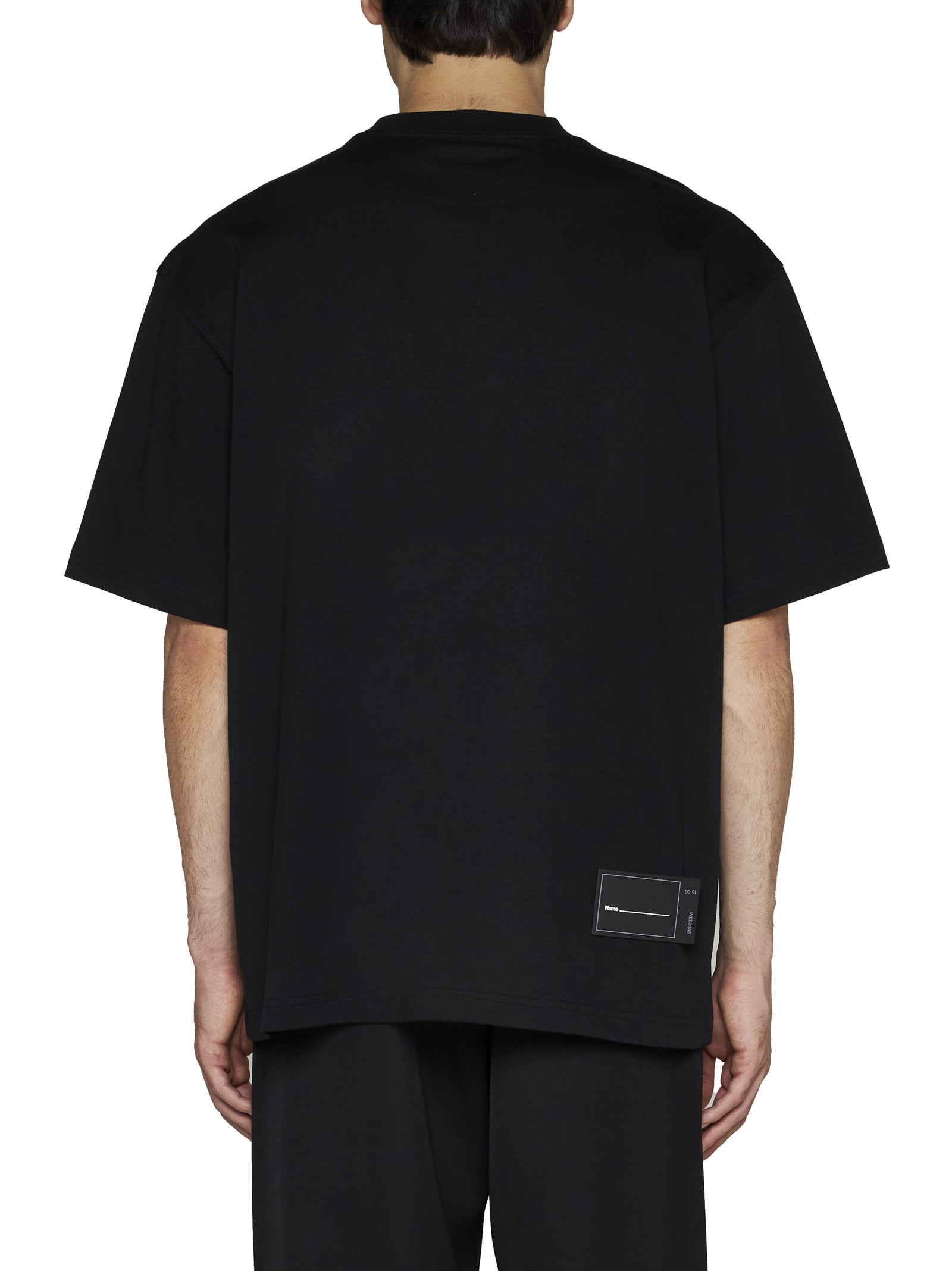 Logo-patch cotton t-shirt - Black