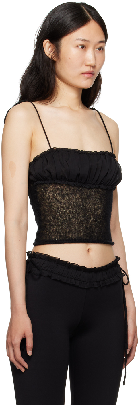 Black knit tank top
