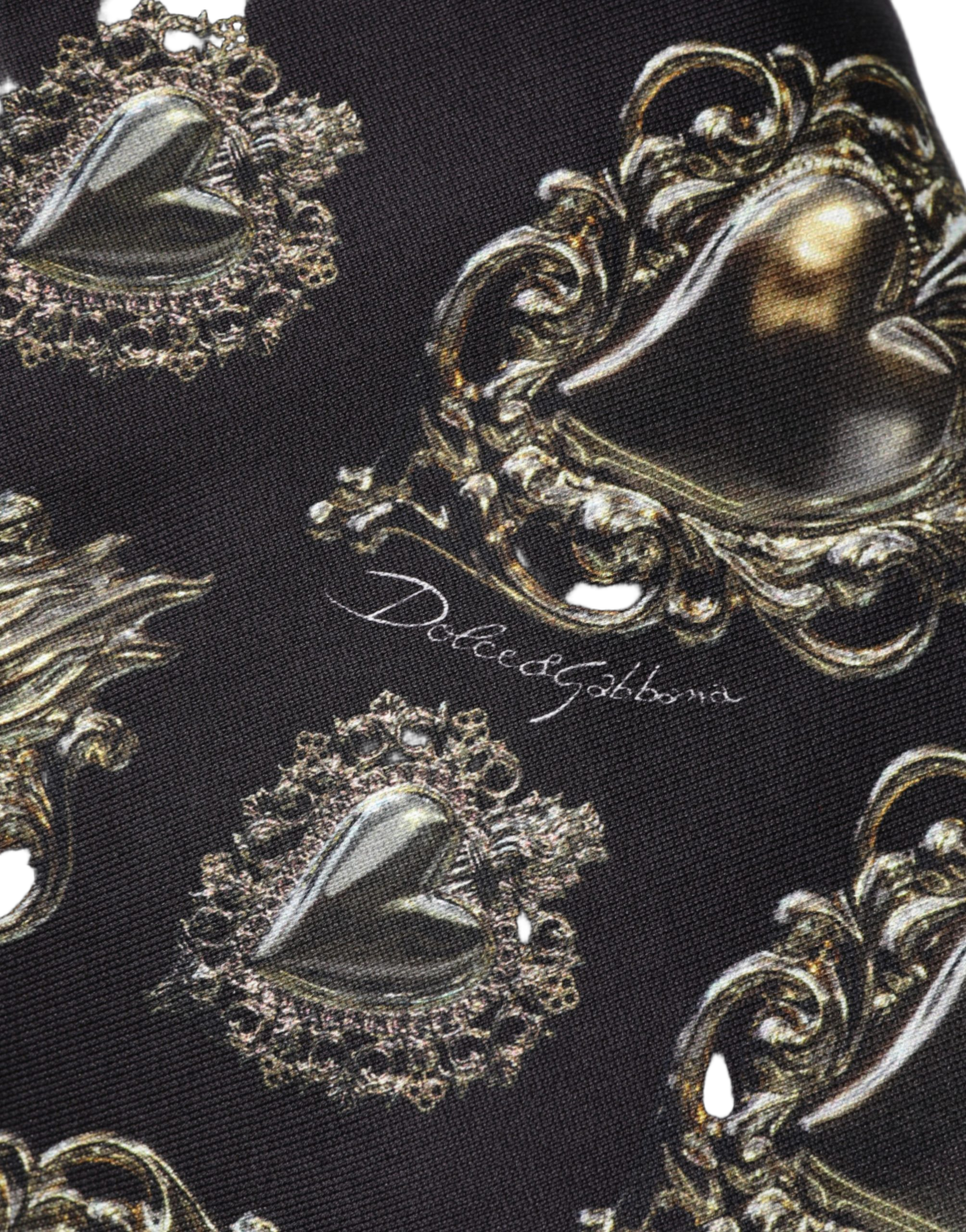Sacred Heart Print Sweatshirt — Black