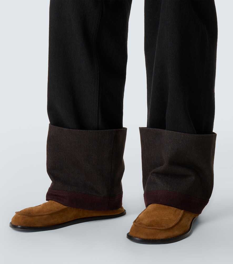 Mid-rise straight jeans