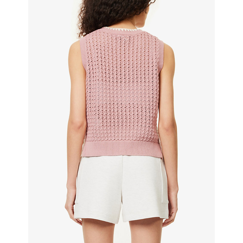 Womens Woodrose Delaney Cotton Knitted Vest M