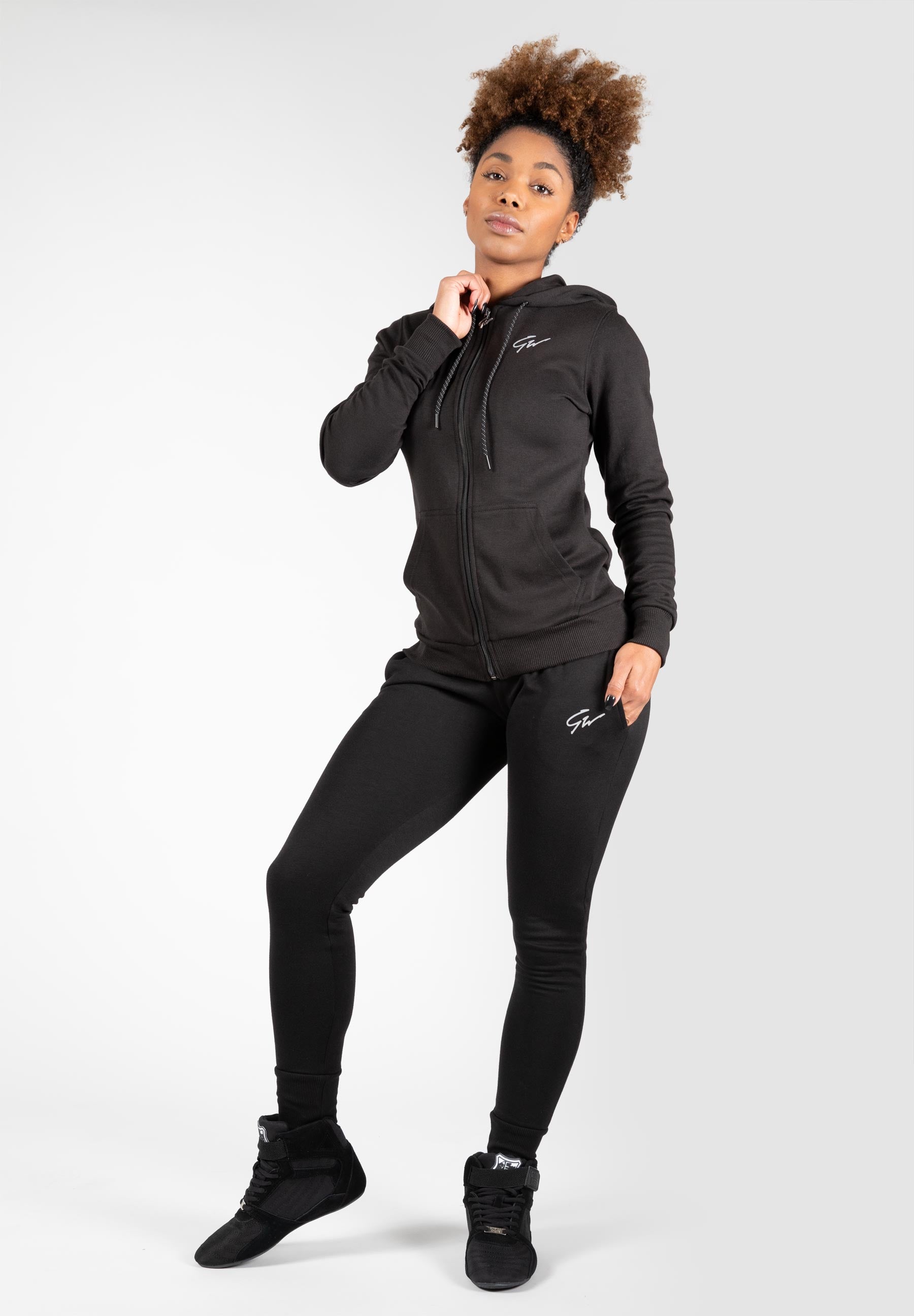 Pixley Zipped Hoodie - Black