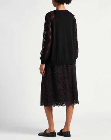 Woman Cardigan Black Size 12 Viscose, Polyamide, Cotton