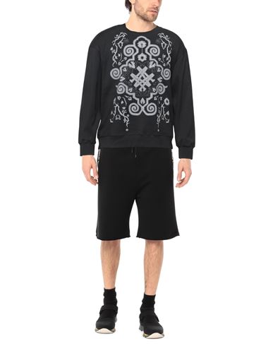 Man Sweatshirt Black Size M Cotton, Elastane