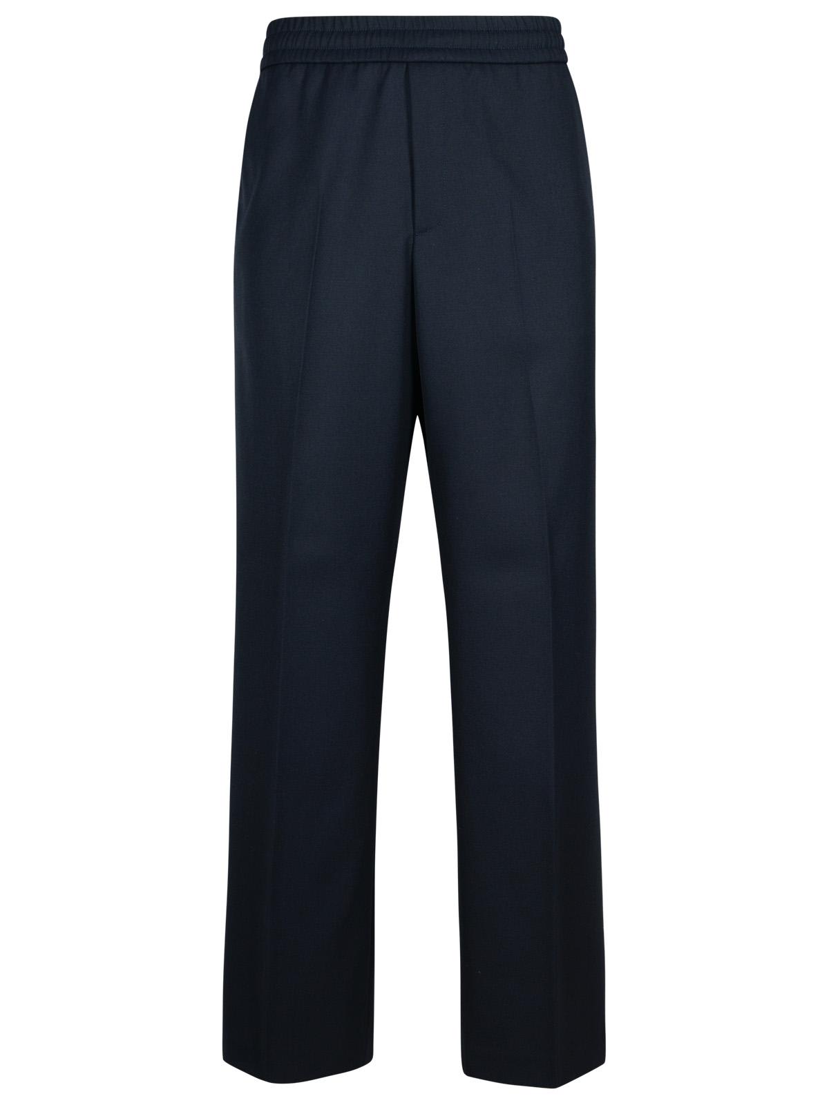 Elasticated loose-fit trousers - Blue