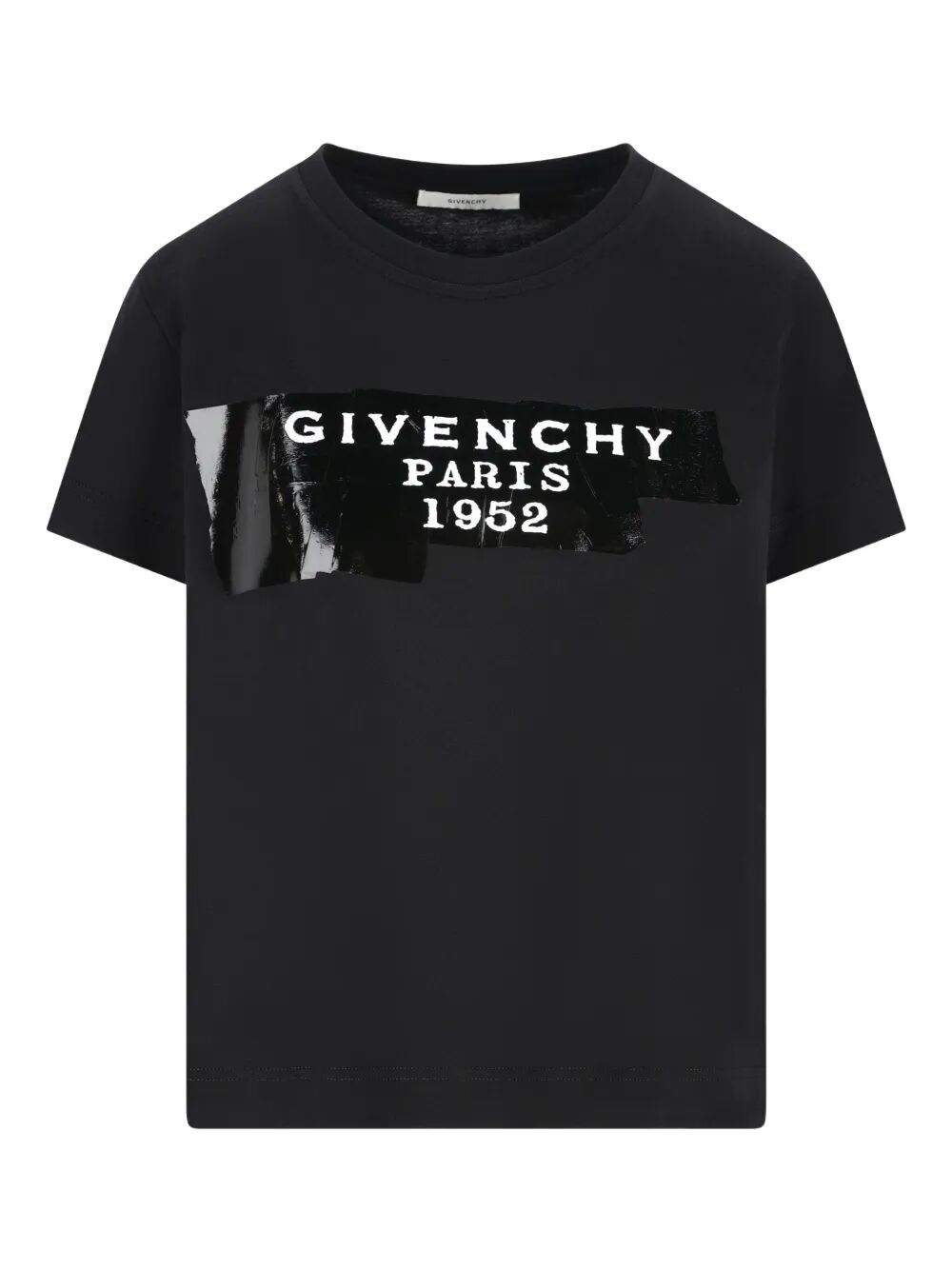 Cotton T-Shirt with Tape Print
