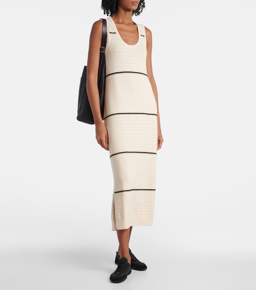 Scott striped cotton midi dress