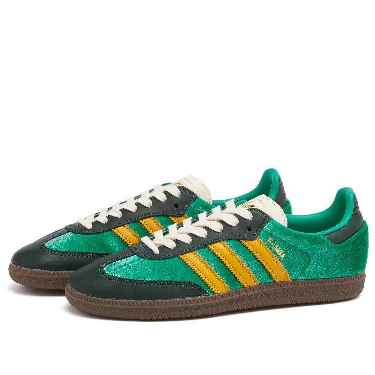 Women's Samba OG W Sneaker in Court Green/Preloved Yellow
