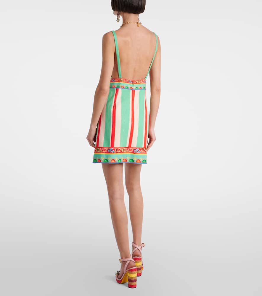Printed cotton minidress
