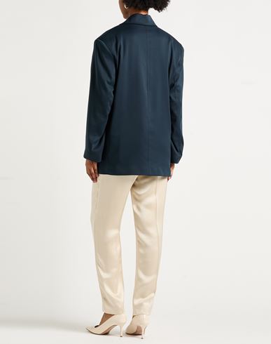 Woman Blazer Navy Size 4 Recycled polyester, Viscose, Polyester, Elastane