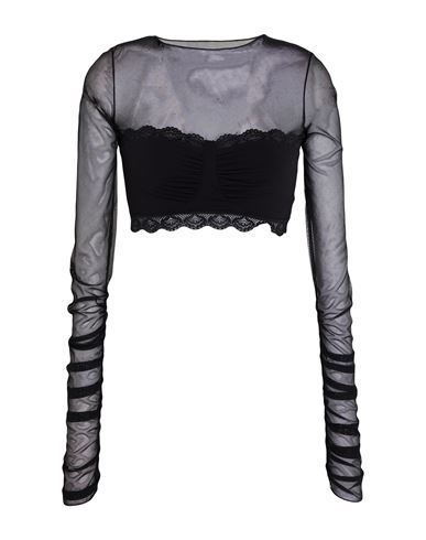 Woman Top Black Size L Polyamide, Elastane