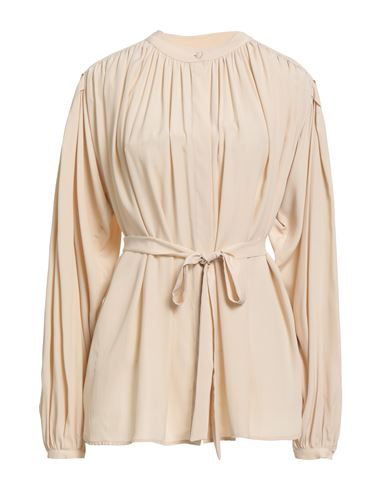 Woman Shirt Beige Size 2 Acetate, Silk