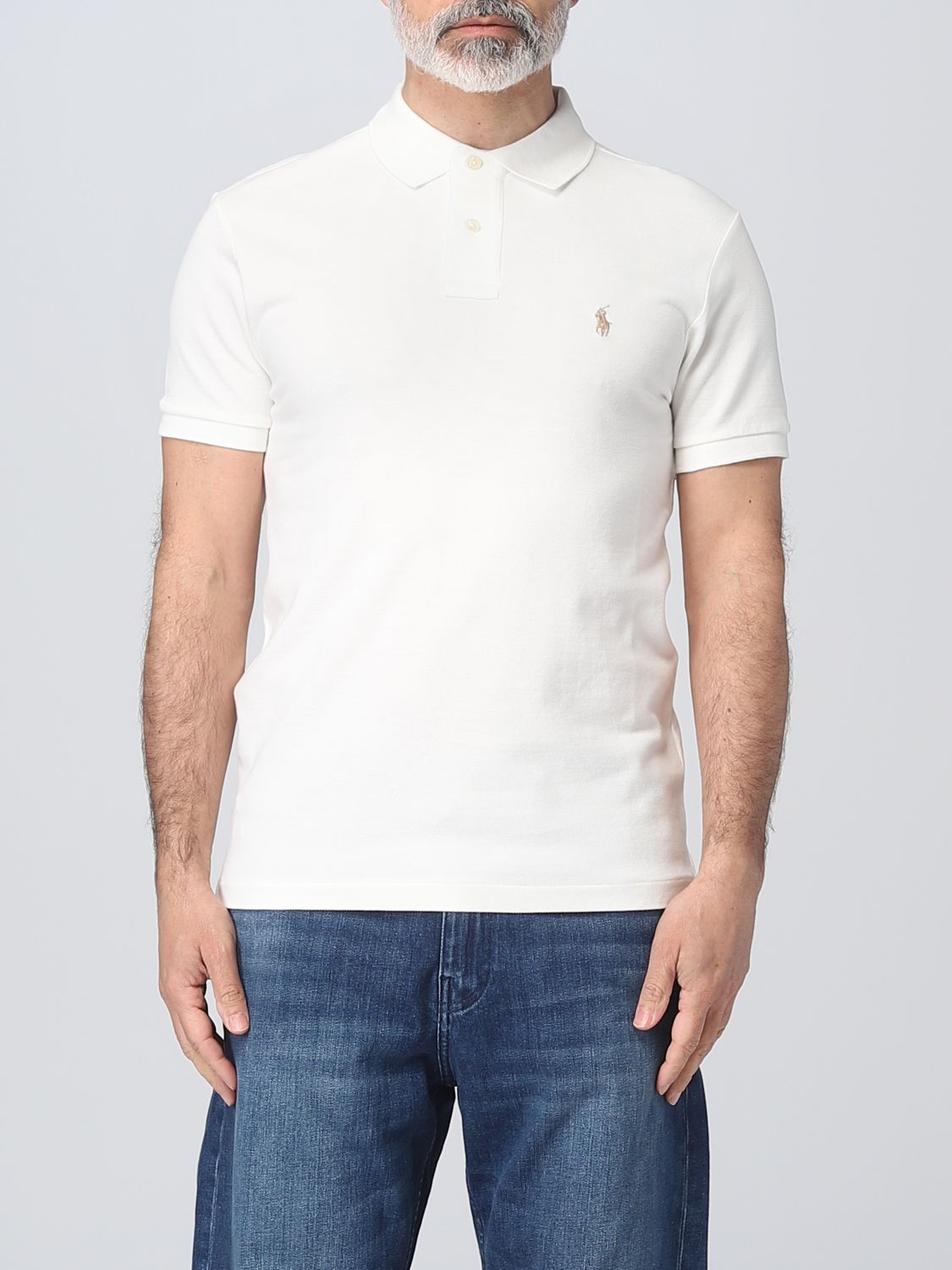 Polo Shirt Men color White