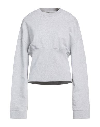 Woman Sweatshirt Light grey Size M Cotton