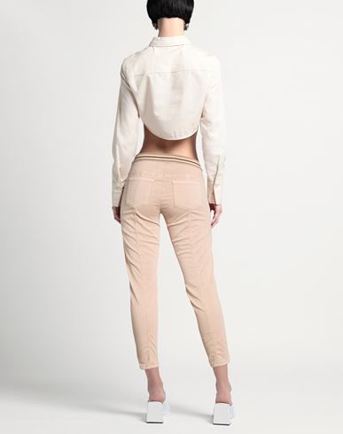 Woman Pants Sand Size 10 Cotton, Elastane