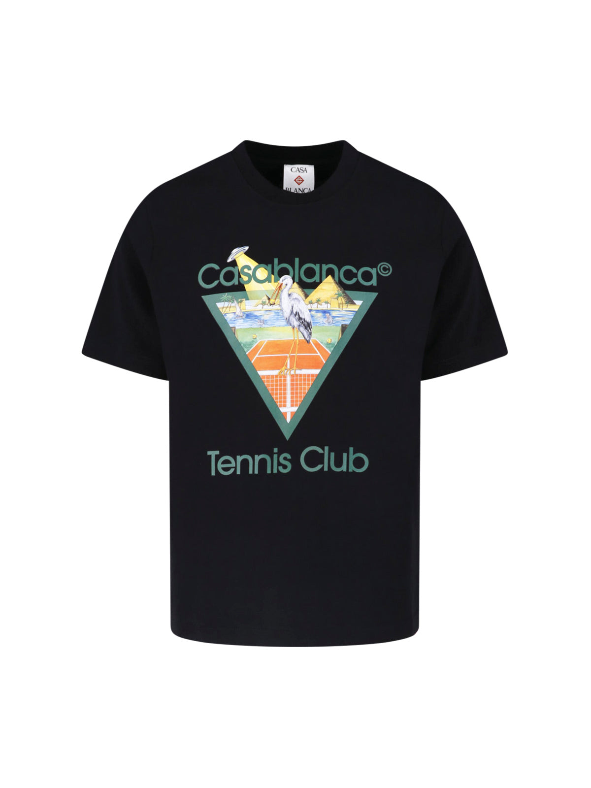 Organic Cotton T-Shirt with Tennis Club Triangle Graphic