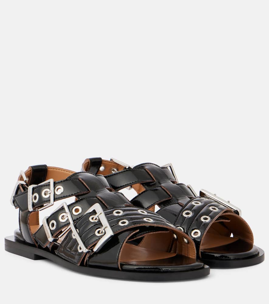 Ganni Buckle-detail sandals
