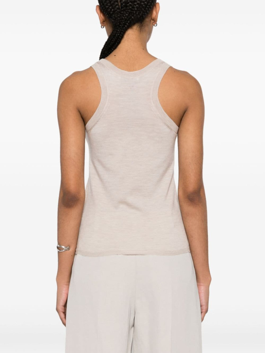 Straight Hem Sleeveless Top